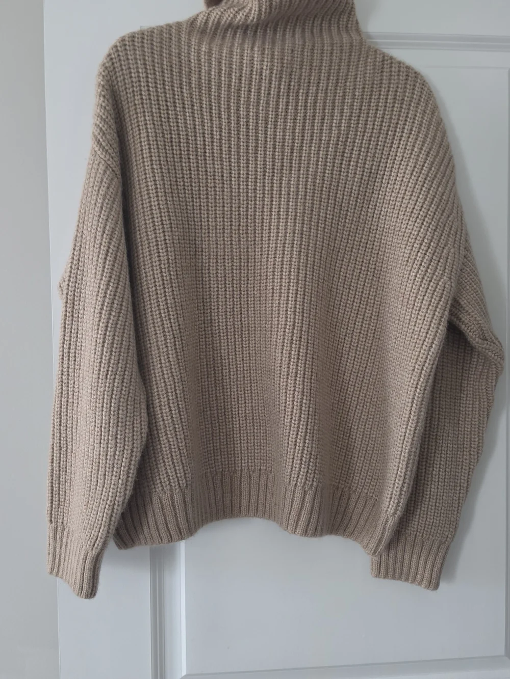 NWT ANINE BING Sydney High-Neck/Turtleneck Sweater XS, Camel, Wool-blend